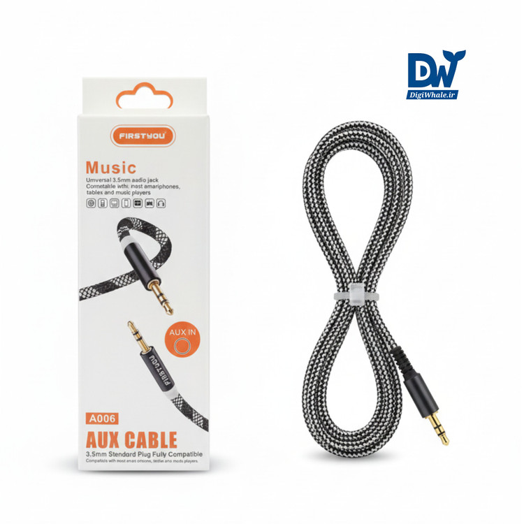 FIRSTYOU A006 3.5mm AUX Cable High Quality Audio for Music