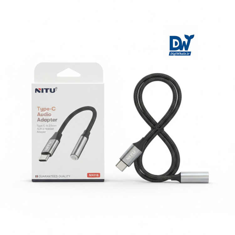NITU NX016 Type-C to AUX & Headset Adapter – 3.5mm Audio Converter