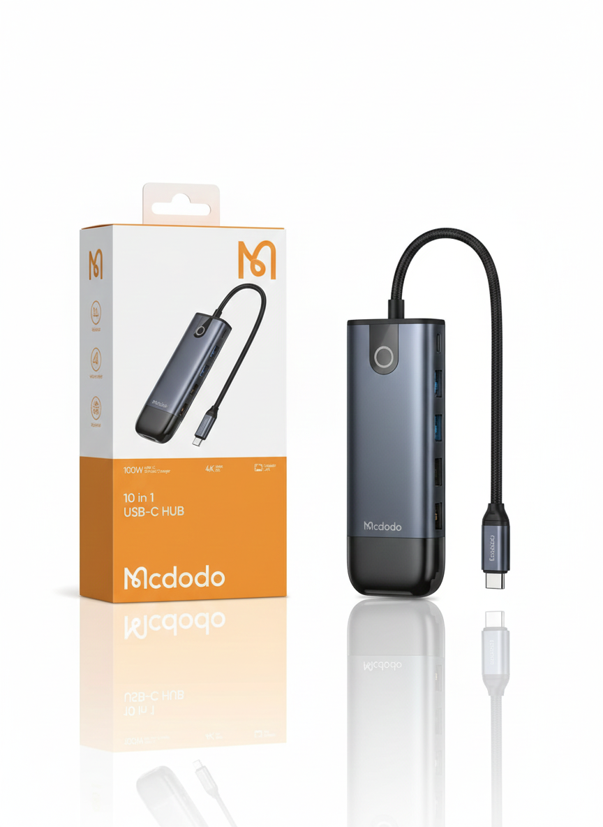 هاب ۱۰ پورت تایپسی مکدودو مدل Mcdodo HU-742 ایستگاه کاری کامل