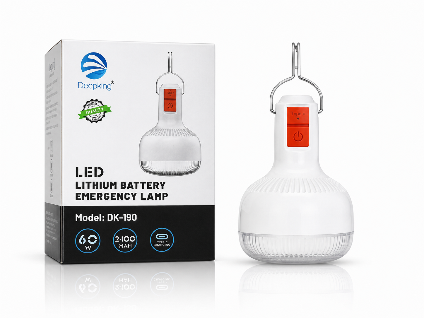 چراغ اضطراری شارژی LED دیپ‌کینگ مدل DK-190