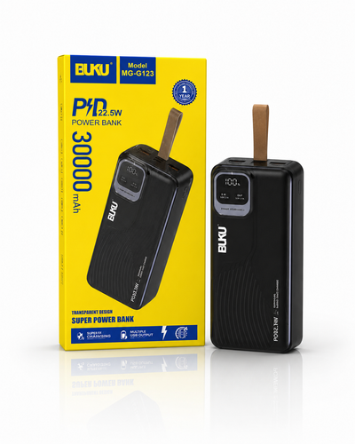 پاوربانک بوکو 30000 میلیآمپر 22.5 وات مدل BUKU MG-G123