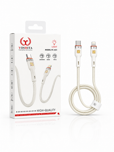کابل شارژ Type-C به Lightning یوشیتا مدل YC-051
