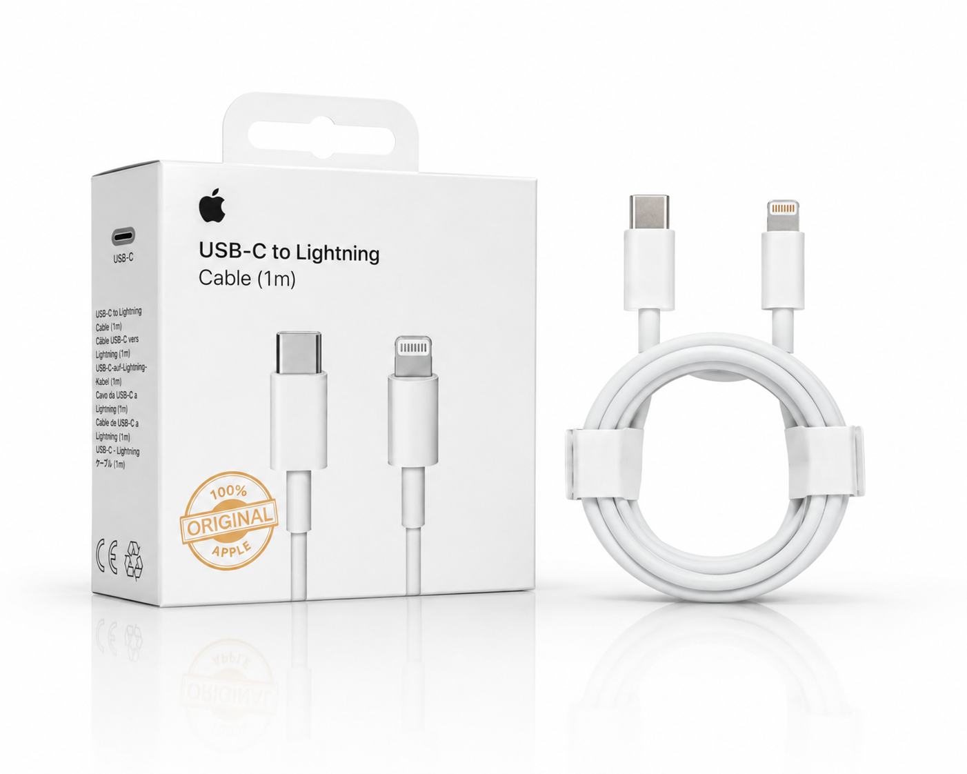 کابل شارژ اصلی اپل USB-C به Lightning یک متری مدل A2561