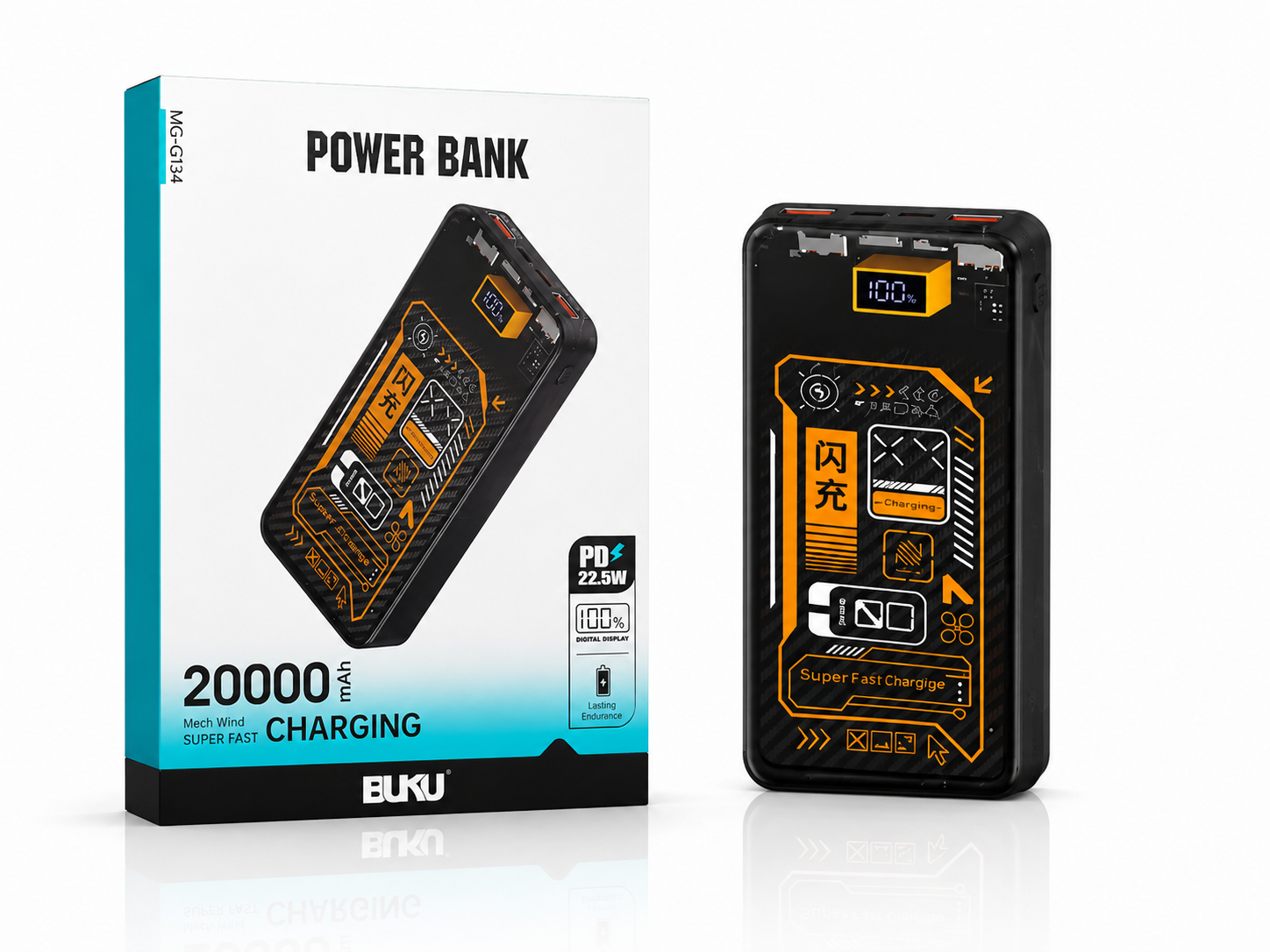 پاوربانک بوکو 20000 میلی‌آمپرساعت مدل MG-G134