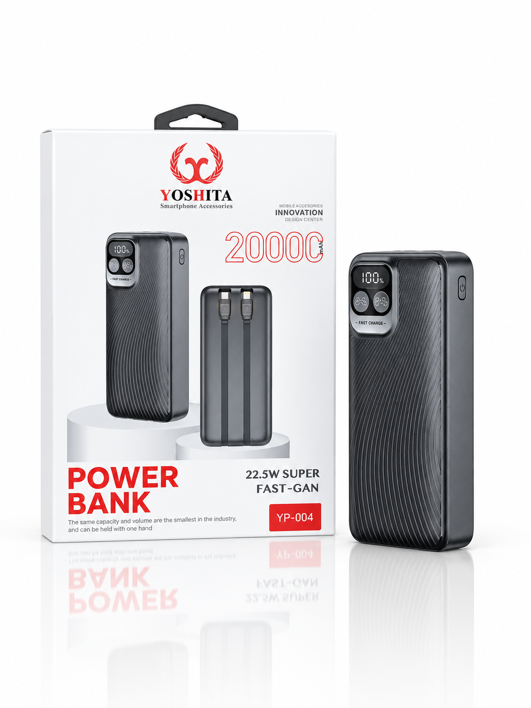 پاوربانک یوشیتا YP-004 ظرفیت 20000 میلی‌آمپر ساعت
