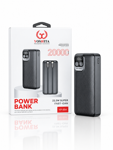 پاوربانک یوشیتا YP-004 ظرفیت 20000 میلیآمپر ساعت