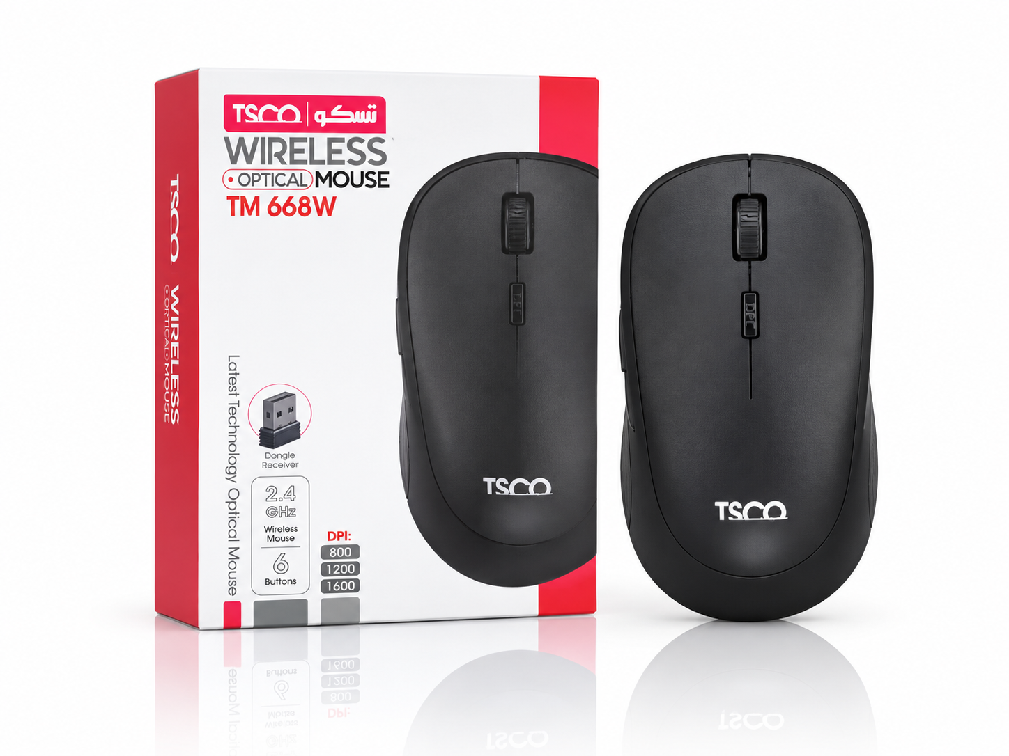 ماوس بی‌سیم تسکو مدل TM 668W
